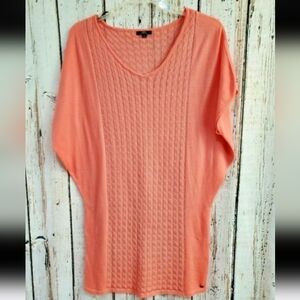 EMU Medium‎ Australia Salmon Dolman Tunic 100% merino wool top shirt Oversize
